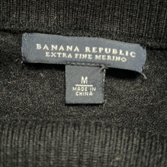 Banana republic black wool sweater, three-quarter sleeve - Picture 2 of 3